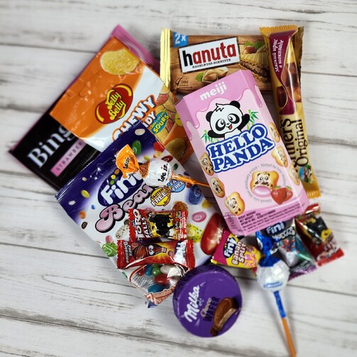 Детский набор сладостей в кашпо 