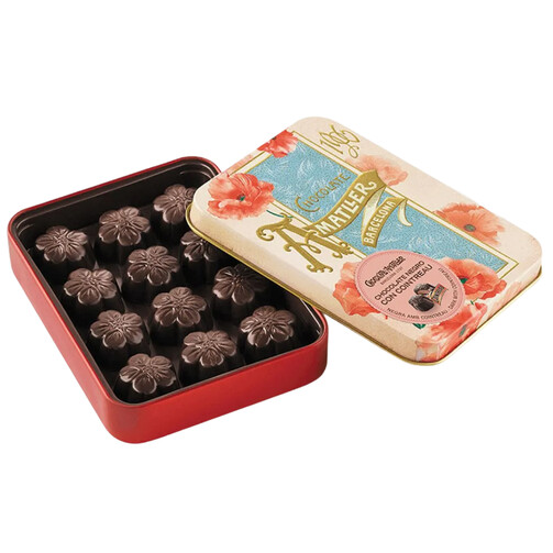 Шоколадные конфеты с Куантро в жестяной банке  (арт. 2800)