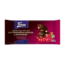 Шоколад тёмный Тирма с миндалём и клюквой