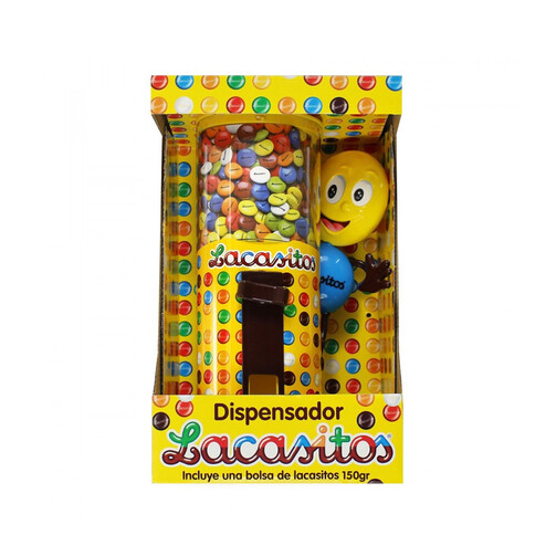 Драже из молочного шоколада в цветной сахарной глазури, Диспенсер и игрушка 150 гр  (арт. LAC059104)