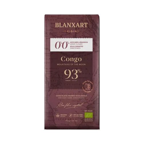 Органический плантационный шоколад Конго 93% без сахара 75 г  (арт. BLX49183/BLX)