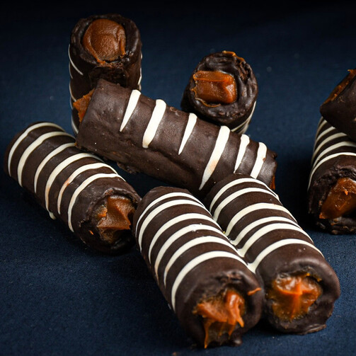 Десерт хрустящие трубочки в шоколаде с начинкой 75г  (арт. PIC0840)