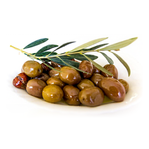 Оливки с косточкой копченые на дубовых опилках 