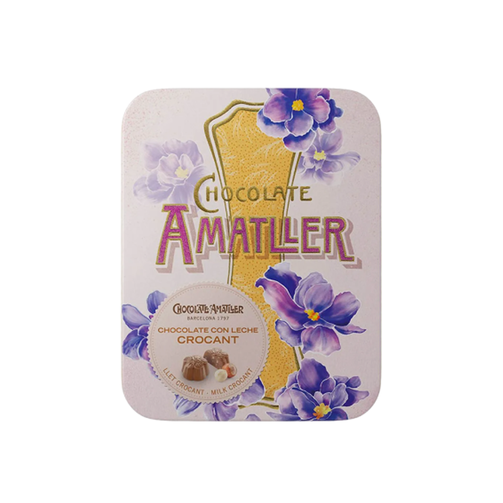 Конфеты из молочного шоколада  с пралиновой начинкой в жестяной банке  (арт. 2805)