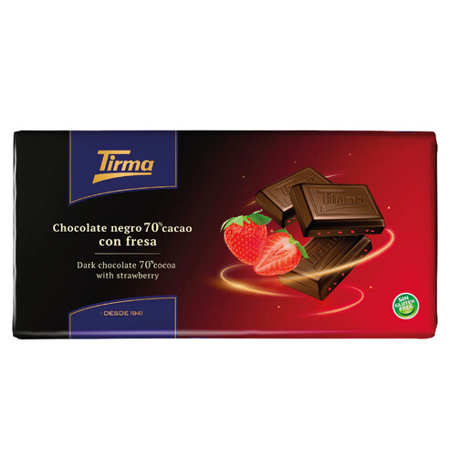 Шоколад тёмный Tirma 70% с клубникой  (арт. 022021)