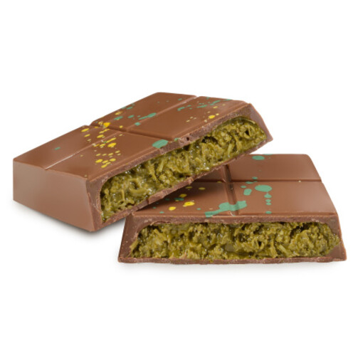 Шоколад молочный Dubai Phistachio с начинкой из фисташки 