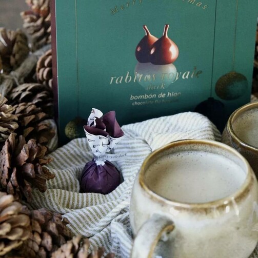 Инжир в шоколаде Dark Rabitos Royale в Новогоднем шубере №8  (арт. 101010)