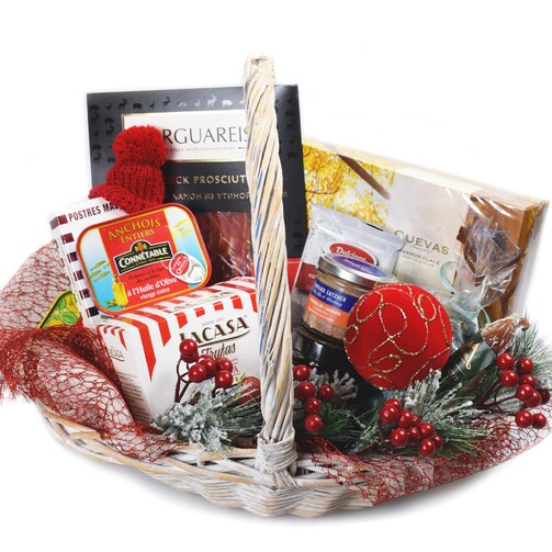 Подарочная корзина на Новый год "Зимний уют" 