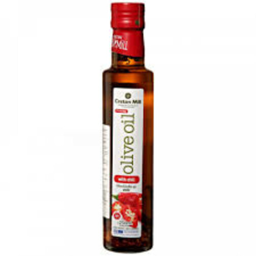 Масло оливковое нерафинированное высшего качества EV с перцем чили CRETAN MILL 