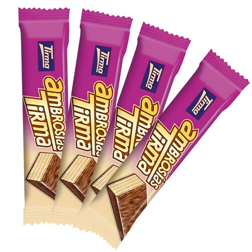 Вафельный батончик в молочном шоколаде с кремовой начинкой (4 х 21,5гр)  (арт. 042415)