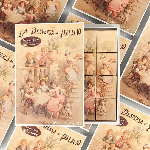 Коробка - пазл с шоколадными плитками в ассортименте (картон. коробка)  (арт. SKU059)