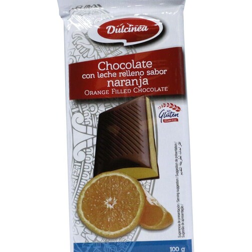 Шоколад Дульсинея с апельсиновой начинкой 100 г  (арт. LAC1009)