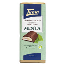 Шоколад молочный с мятной кремовой начинкой