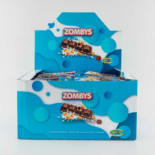 Батончик Zombys c молочной кремовой начинкой и лесным орехом 2,150кг  (арт. XCL0040)