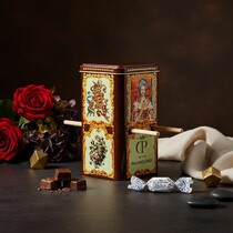 Шоколадные пралиновые конфеты (метал. коробка)