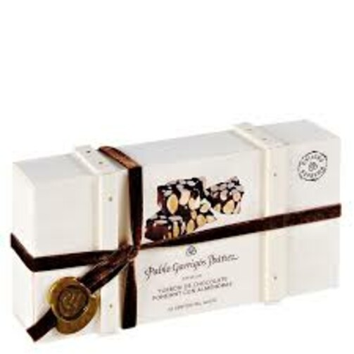 Туррон из темного шоколада с миндалем в деревянной коробке  (арт. PRTU05)