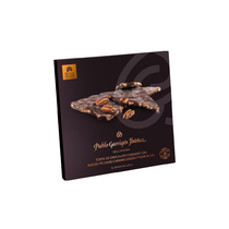 Туррон круглый из темного шоколада c карамелизированным орехом Пекан и цветком соли