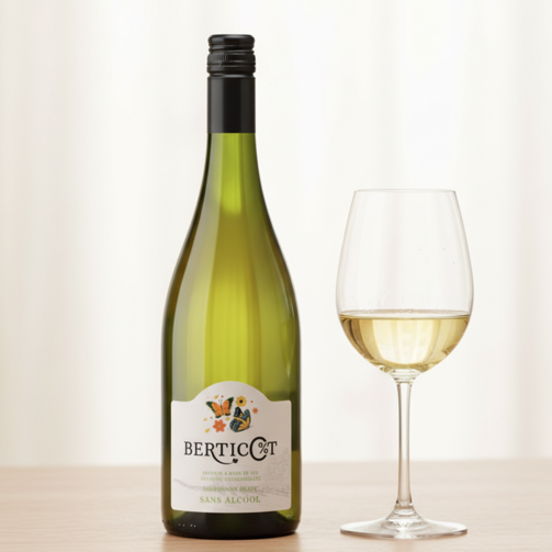 Вино Berticot белое сухое безалкогольное 750 мл 