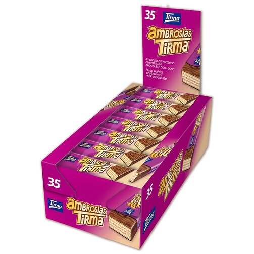 Вафельный батончик в молочном шоколаде с кремовой начинкой (35 х 21,5гр)  (арт. 042010)